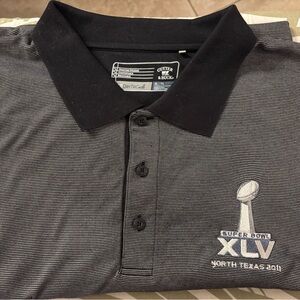 Cutter & Buck Gray Striped Polo Shirt